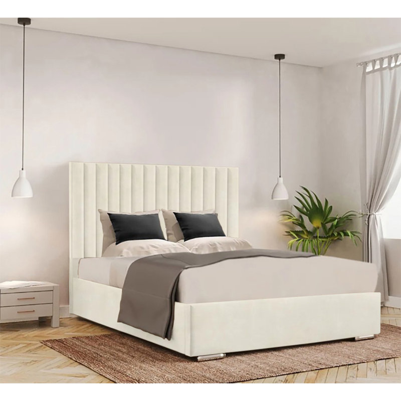 Celetha Bed Frame, Cream, Small Double (4')