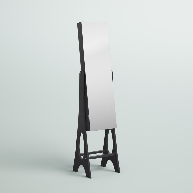 Armoire à bijoux avec miroir Rossman, Noir