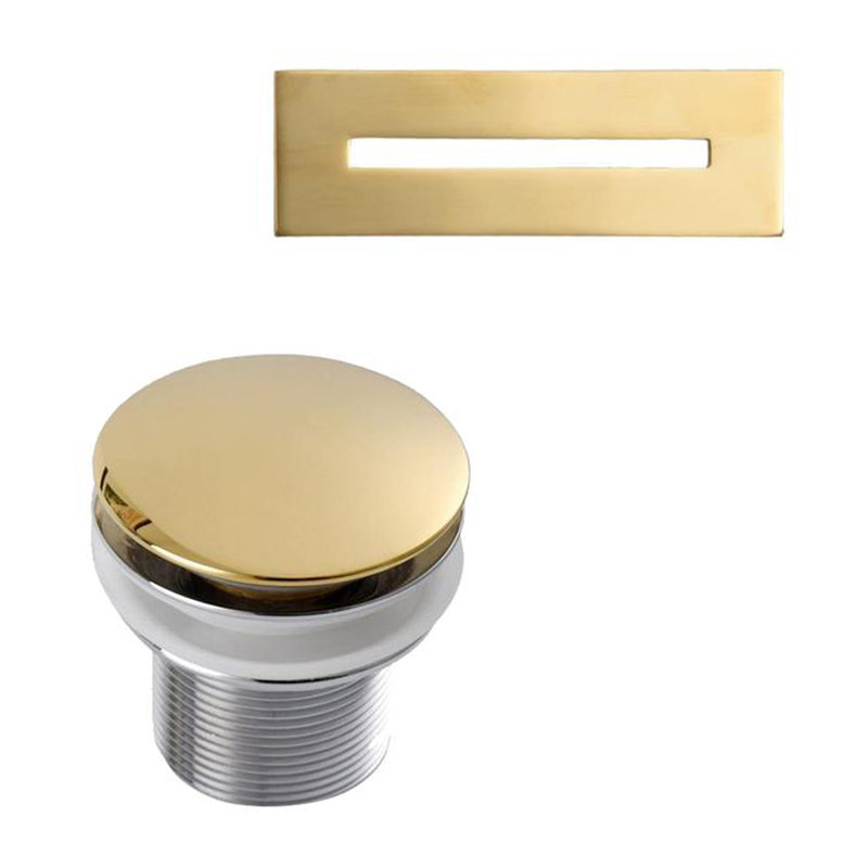 Piper 70.75'' x 45.25'' Soaking Acrylic Bathtub, Polished Brass