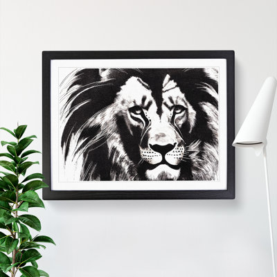 An Immense Lion 1 Piece Single Picture Frame Wall Art