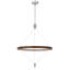 Luminaire suspendu Erbo de 11 pouces, DEL à intensité variable, bois de pin et chrome