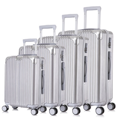 4-Piece Hardshell Rolling Storage Set, Nesting Organizer Bins with Wheels for Holiday Decor, Clothes & Toys (18/20/24/28 Inch)