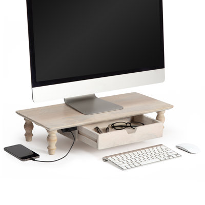 Bascum Solid Wood Monitor Stand