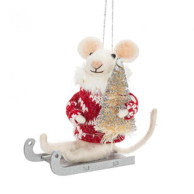 5.5'' Wool Felt/Styro Christmas Ornament