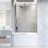 Elan Hart 56-60" W x 66" H Sliding Frameless Tub Door with 3/8" Clear Glass-67984882