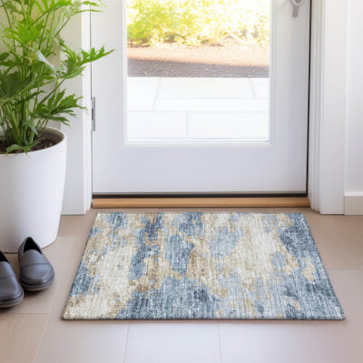 Tapis bleu Premium Freixa AMF71 lavable à la machine