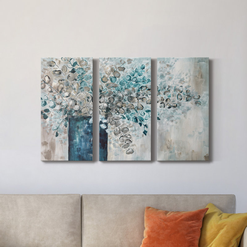 Eucalyptus - Ensemble de 3 toiles tendues, H 36 po x l 72 po x P 1 po