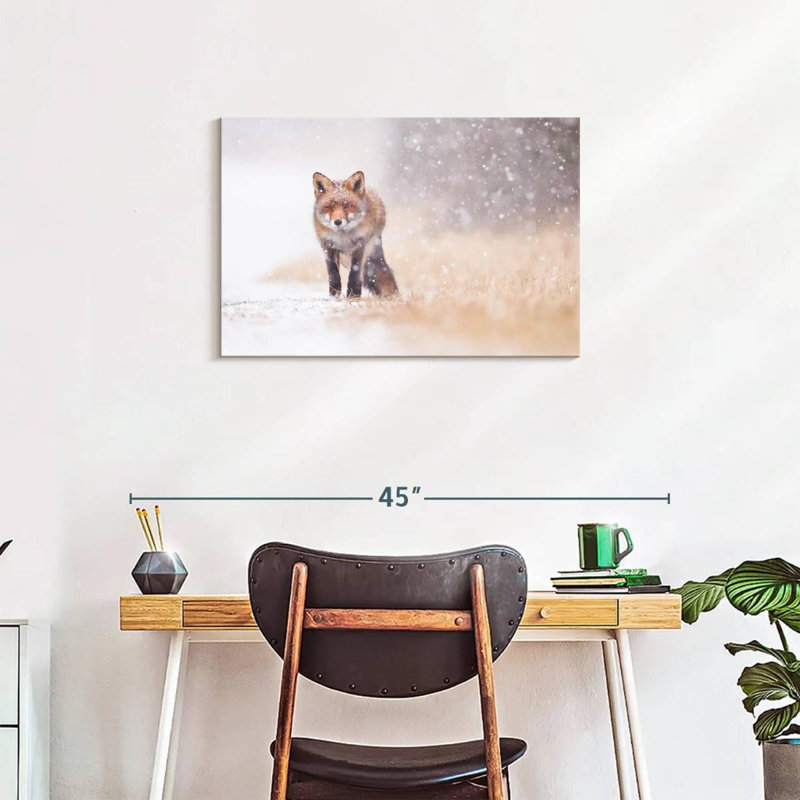 Brampt Fox In Snowstorm