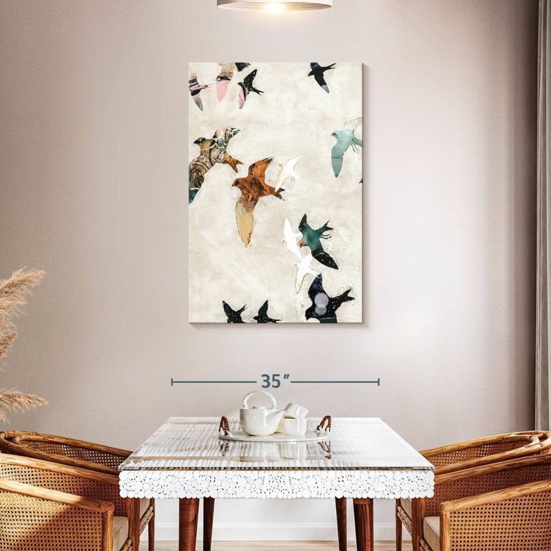Brampt Abstract Birds I, 45" H x 30" W