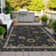 Machine Washable Indoor/Outdoor Xhevrie Black Rug