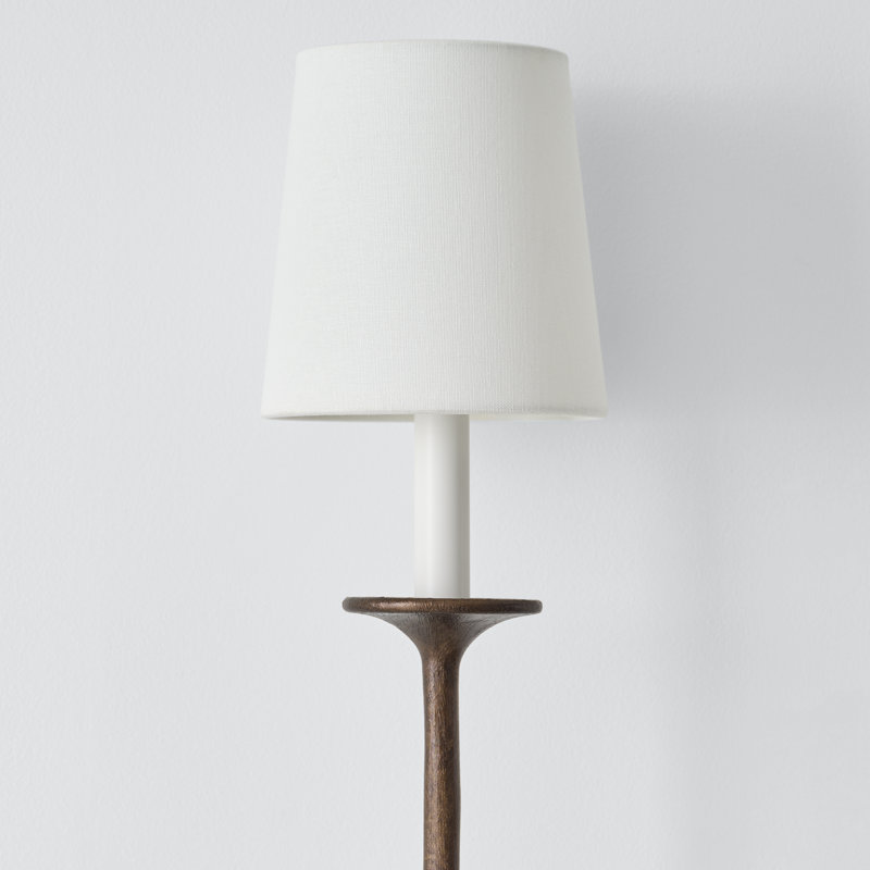Julie Neill Catina Large Tail Sconce, Antique Bronze Leaf