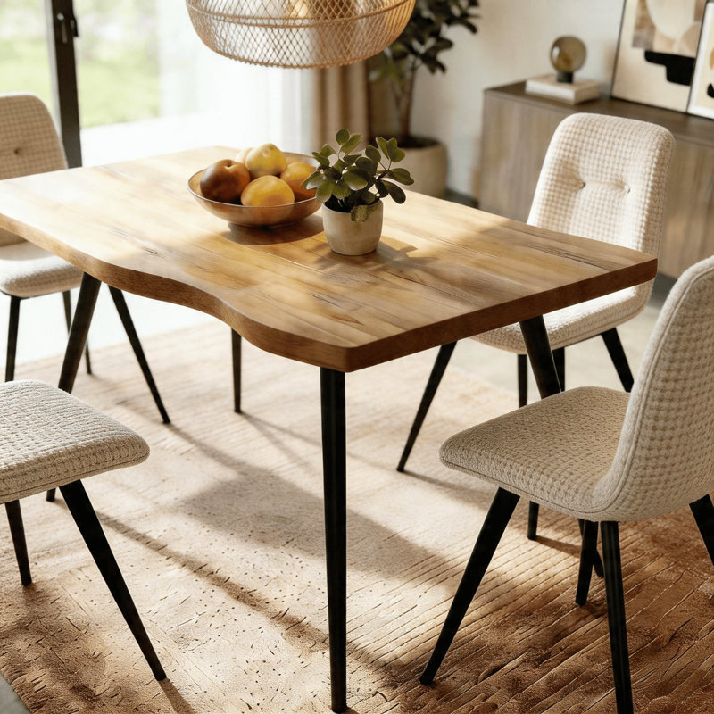 140cm Oak-Effect Dining Table and 4 Chair Set, White