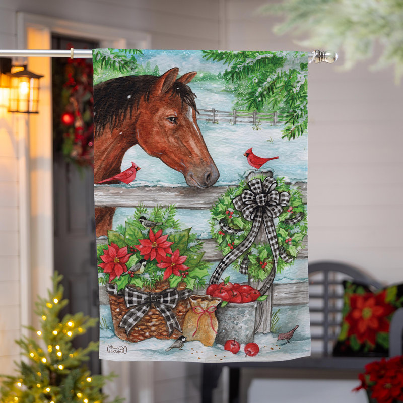 Drapeau de maison cheval et cardinal en suède