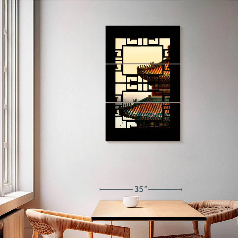 Nicci Asian Window Sunset, H 57 po x l 36 po