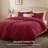 Bedsure King Size Comforter Sets - 3-Piece Double-Sided Fleece Fluffy Dark Red Bedding, Cozy Striped Aesthetic for Modern & Guest Bedrooms, All-Season Luxury Home Decor-122269088-100517523