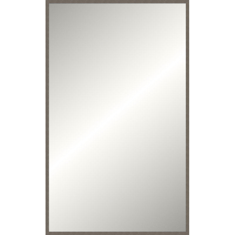 Miroir gris anthracite Pinebridge, Rectangle 89,75 po x 49,75 po, Non biseauté