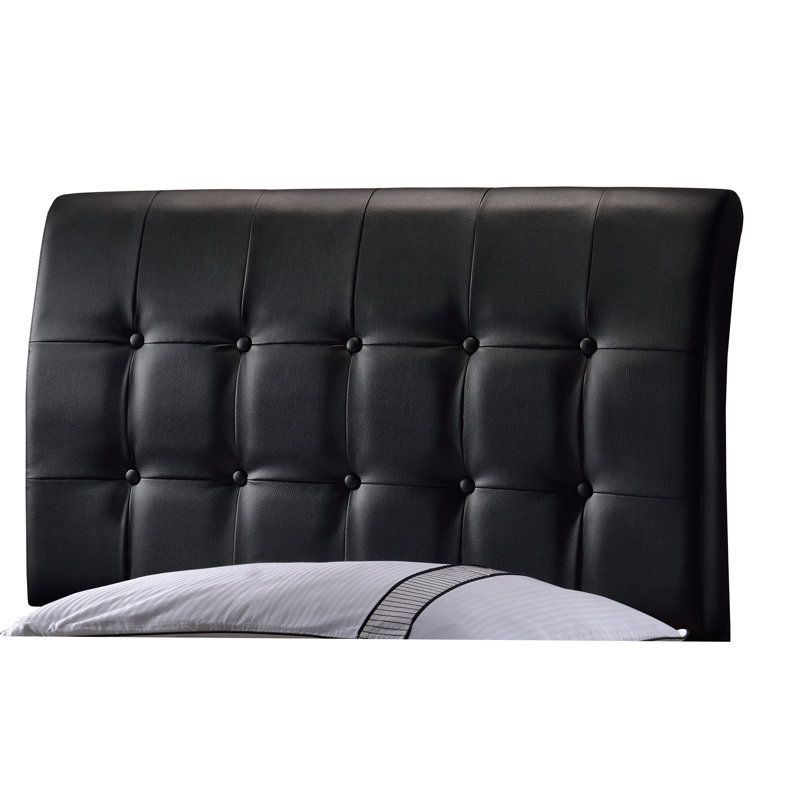 Tête de lit tapissier Norwalk, Double, Noir