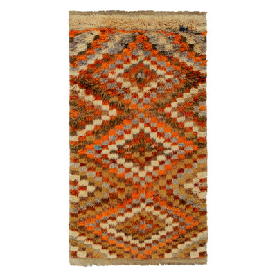 One-of-a-Kind 3'10" x 7'3" Hand Knotted Area Rug