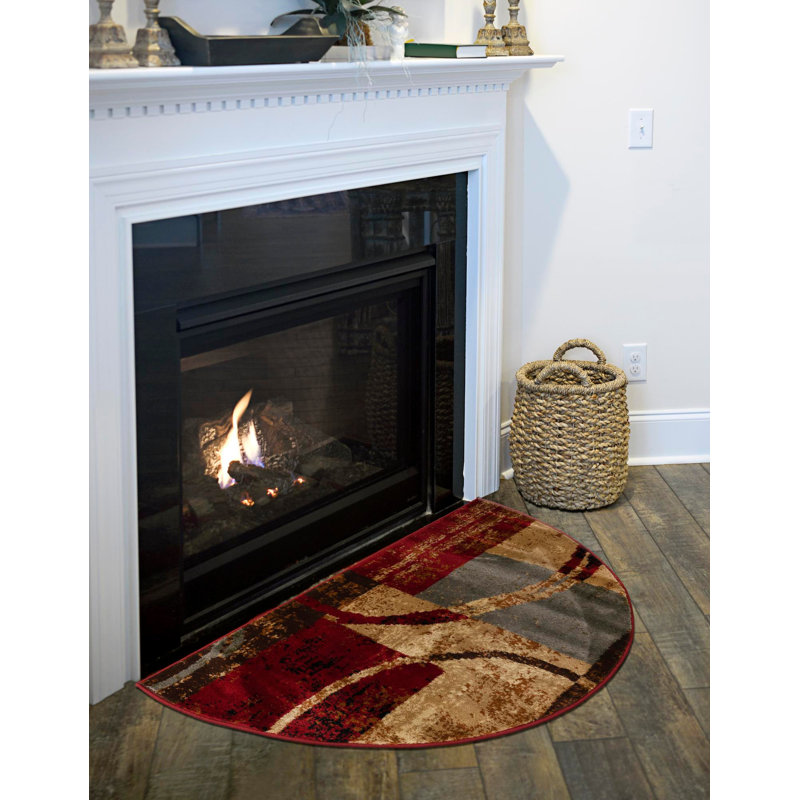 Tapis contemporain Samiyah de couleur grillée, Rectangle 3 pi x 6 pi