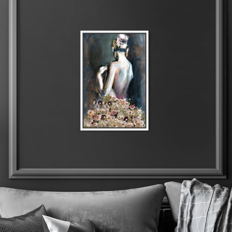 Pensée sur vous - impression sur toile, Toile encadrée, H 45 po x l 30 po, Blanc
