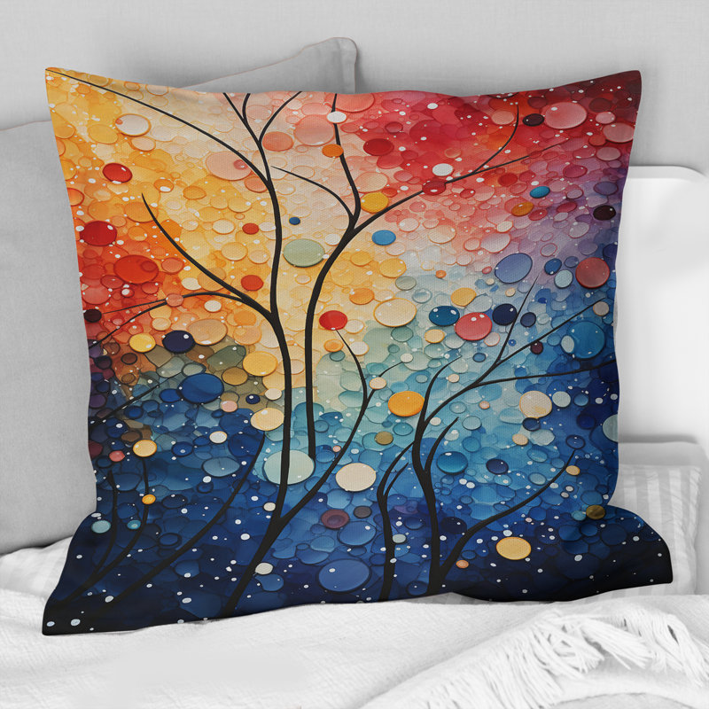 Coussin multicolore Abstract Symphony II - Abstract Botanicals