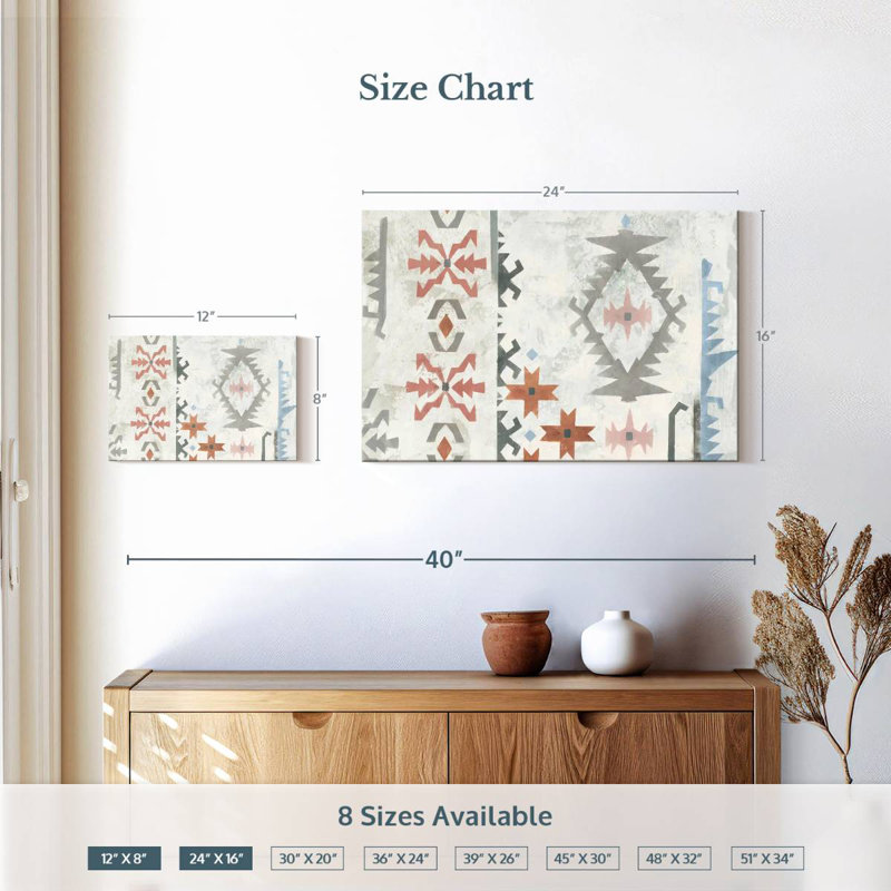 Lelar Southwest Design I Boho, H 8 po x l 12 po