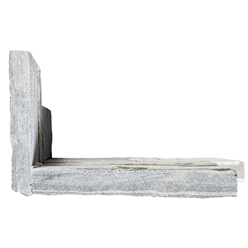 Stonecrest 9 in. x 18 in. Split Face Natural Stone Ledger Corner Wall Tile, Cobalt Mist