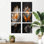 Ensemble de 6 reproductions d'art sur toile Lotus