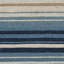 Tapis rayé en laine / coton bleu / beige tissé à la main Howardwick-201514467
