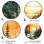 Pin coucher de soleil brillant II - art floral rond en métal-109712102