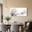 Art mural sur toile avec de grandes herbes noires et blanches avec des accents rouges-846790451