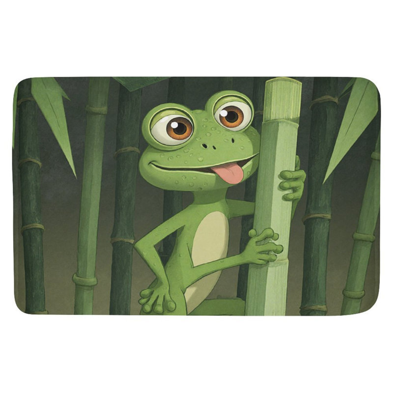 Tapis pour salle de bain Bamboo Forest Frog, l 36 x L 24