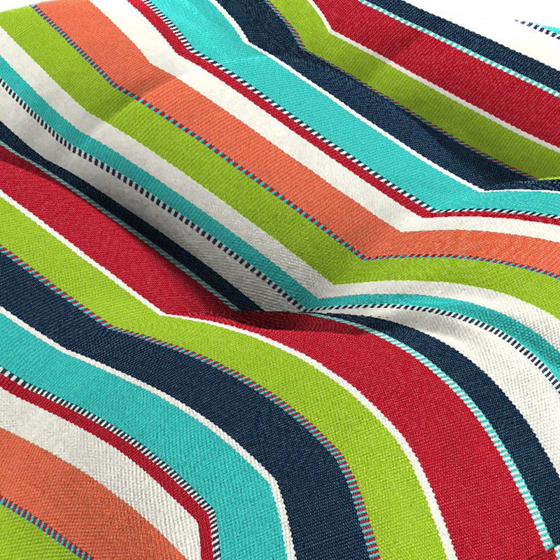 Outdoor Wicker Seat Cushion, Carousel Confetti Polyester