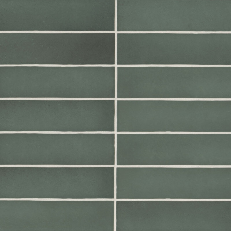 Makoto 2.5" x 10" Ceramic Tile, Midori Green