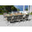 Chouinard 8 - Person Teak Metal Patio Dining Set with Rectangular Table-725236823