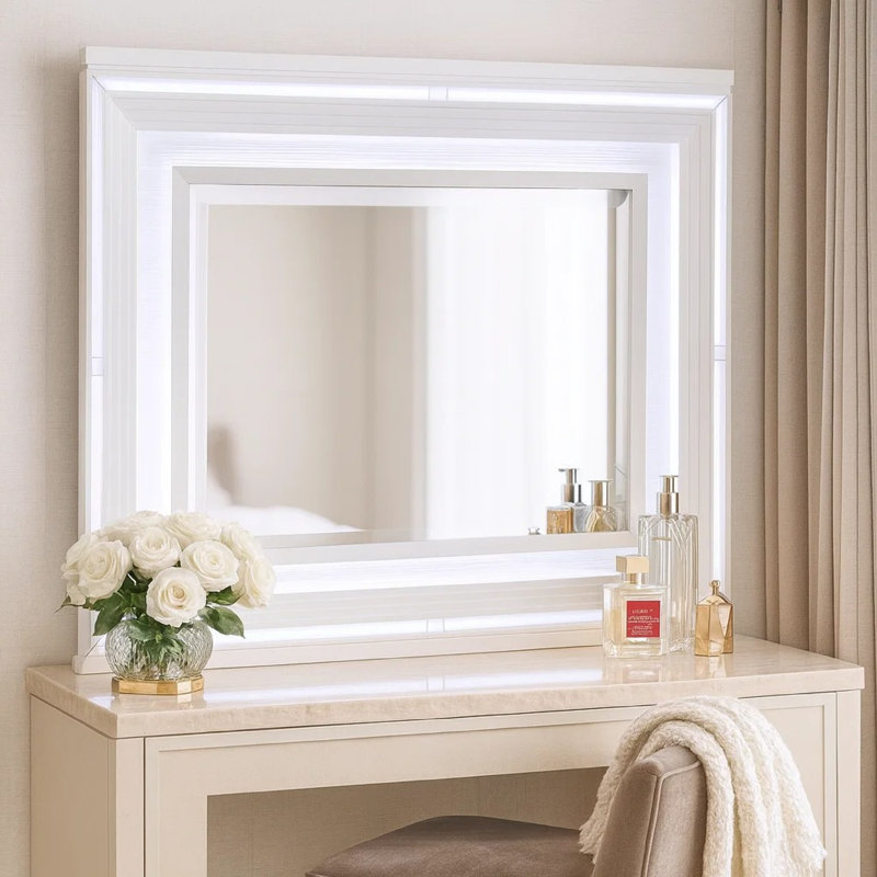Miroir moderne pour commode lumineuse