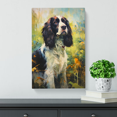 English Springer Spaniel Impressionism - Wrapped Canvas