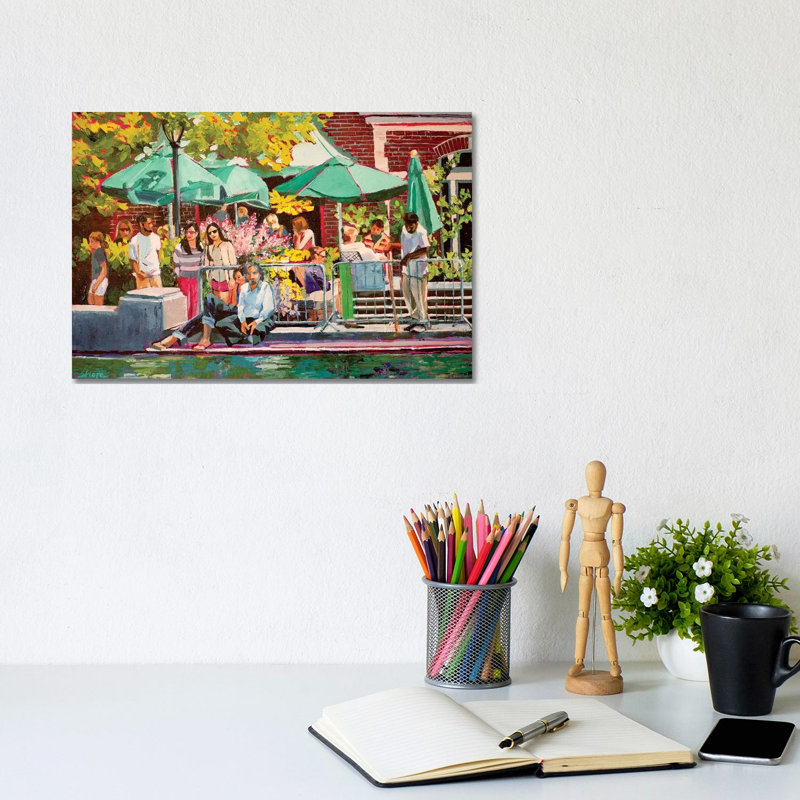 Summer In Central Park by Maxine Shore - Gallery-Wrapped Canvas Giclée on Canvas, 20.32 cm H x 30.48 cm W, Canvas