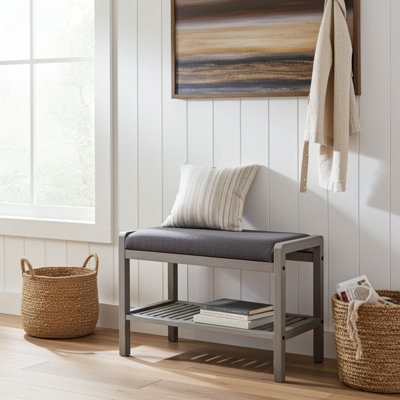 Knarr Cotton Upholstered Storage Bench