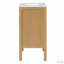 Armoire de salle de bain 18 po avec rangement, solution pour petit espace avec lavabo en céramique, tablette réglable, charnières à fermeture en douceur