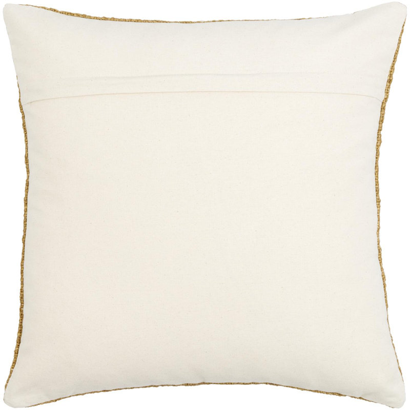 Coussin décoratif réversible Gammie, H 20 po x l 20 po, Housse de coussin seulement - sans coussin, Brun clair