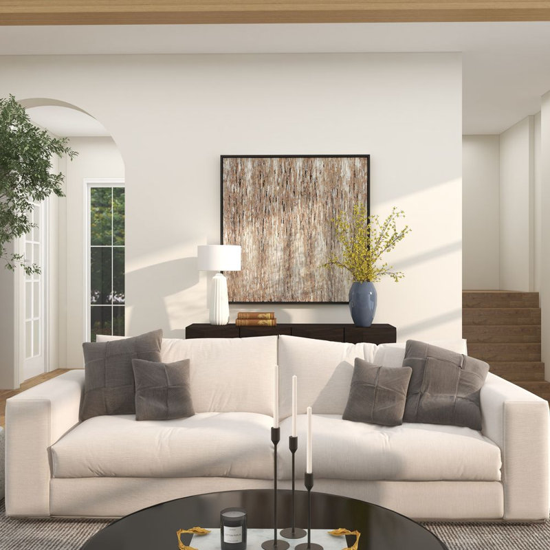 Lampe de table Cahoon, H 24 po x l 13 po x P 13 po, Base blanche / abat-jour blanc
