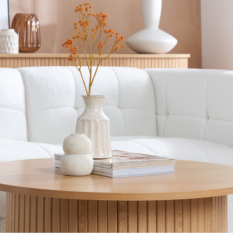 Suire Drum Coffee Table, Oak