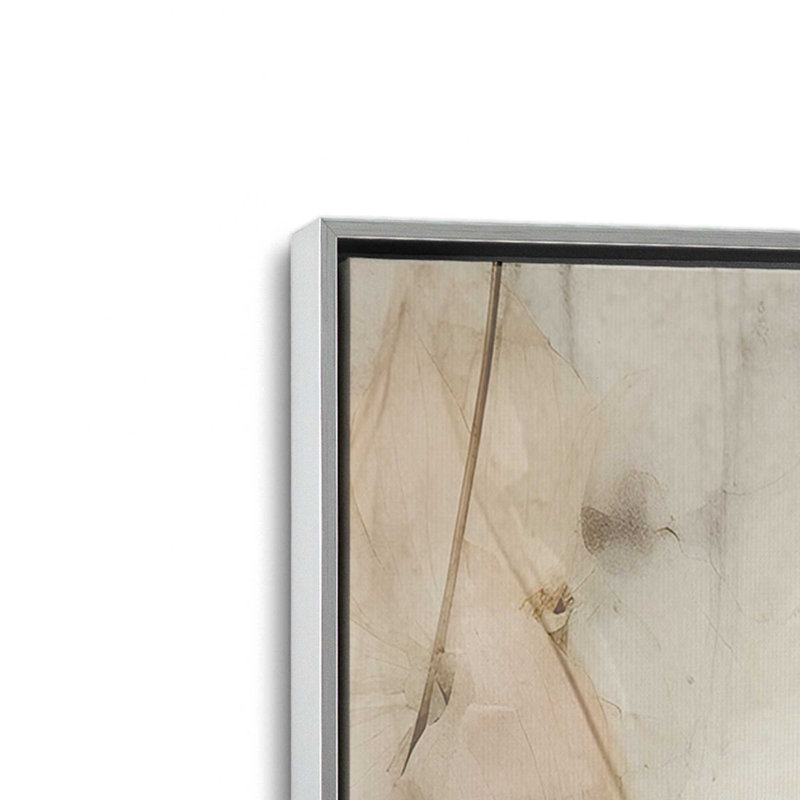 «Flowers in the Breeze III» par lettres et doublure, reproduction d'art, 30 W x 40 H, Silver, Framed Canvas