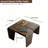 Black Walnut Square Coffee Table Modern Geometric Small Side Table