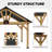 Hardtop 15 Ft. W x 13 Ft. D Solid Wood Patio Gazebo