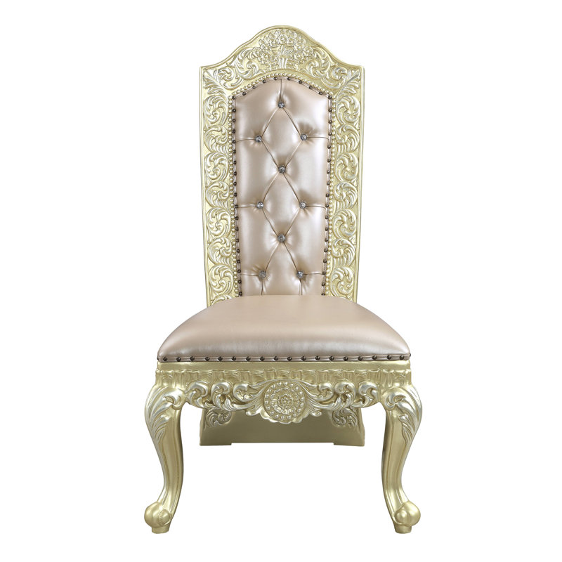 Chaises de salle à manger, de cuisine et de salle à manger modernes à dossier haut en cuir Mhora