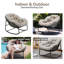 Ensemble de 2 chaises berçantes d'extérieur en rotin avec coussins rembourrés-657345186