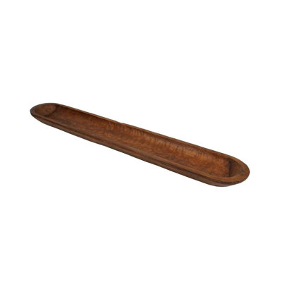 40" Natural Solid Wood Oval Dough Bowl