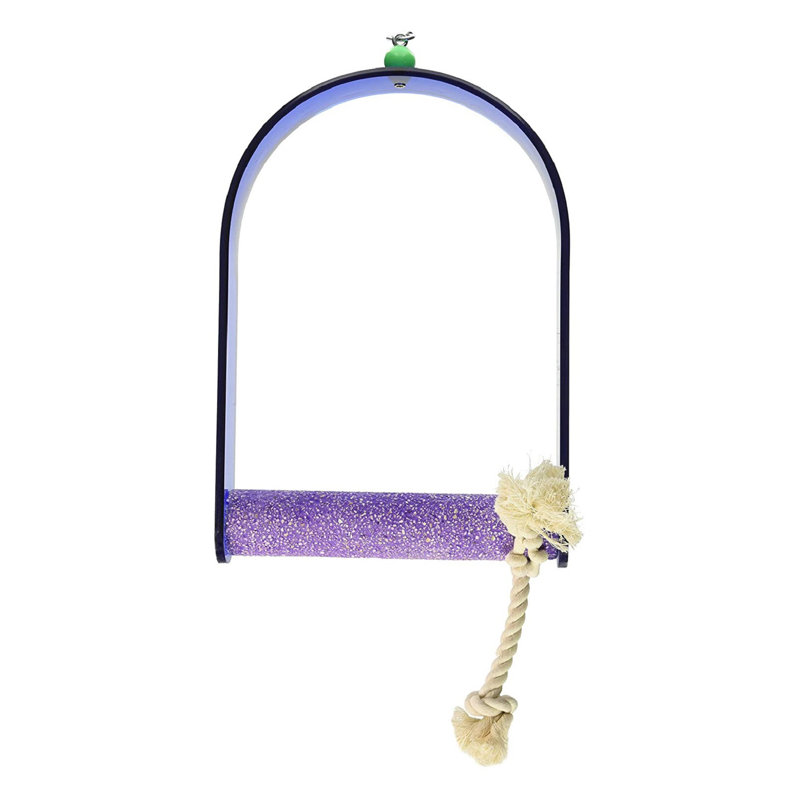 22" Bird-life Large Cement & Acrylic Perch Swing for Inside Cage